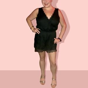 Bebe black romper, sz L